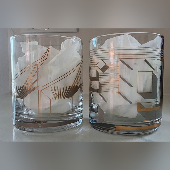 Dwell Magazine Modern Target Metallic Cocktail Glasses‎ Set Of Two - Picture 3 of 6